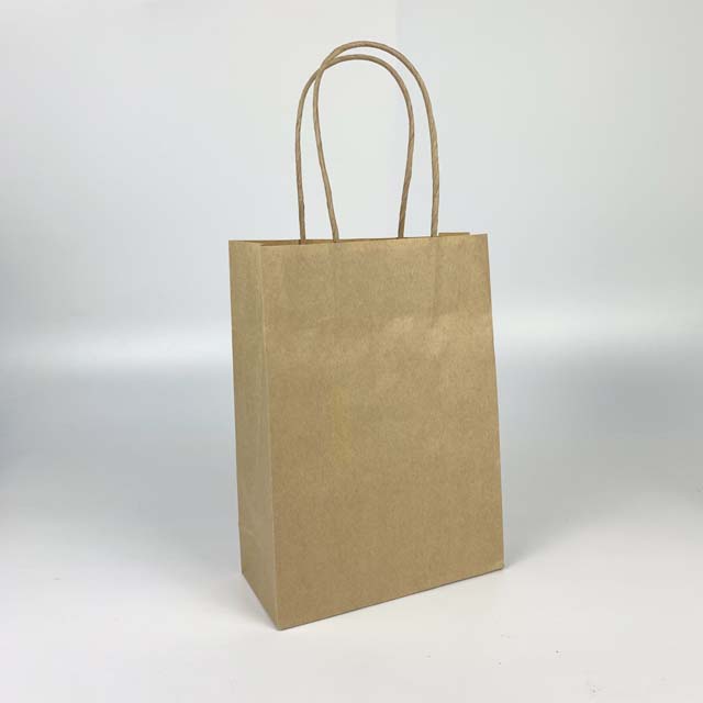kraft paepr bag with twisted tie handle